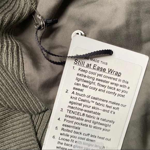 Lululemon Cashmere Long Comfy Cardigan Olive Green 10 - Picture 9 of 11